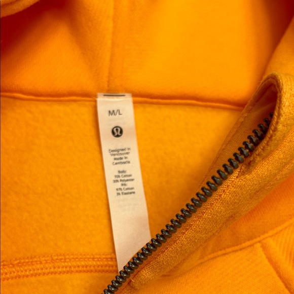 Lululemon Athletica Bold Orange Hoodie Scuba - Picture 2 of 3